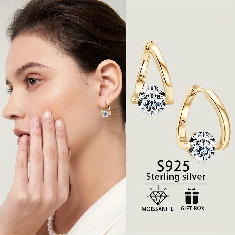 LOUT Pretty Shiny Sterling Silver Hypoallergenic Stud Earrings