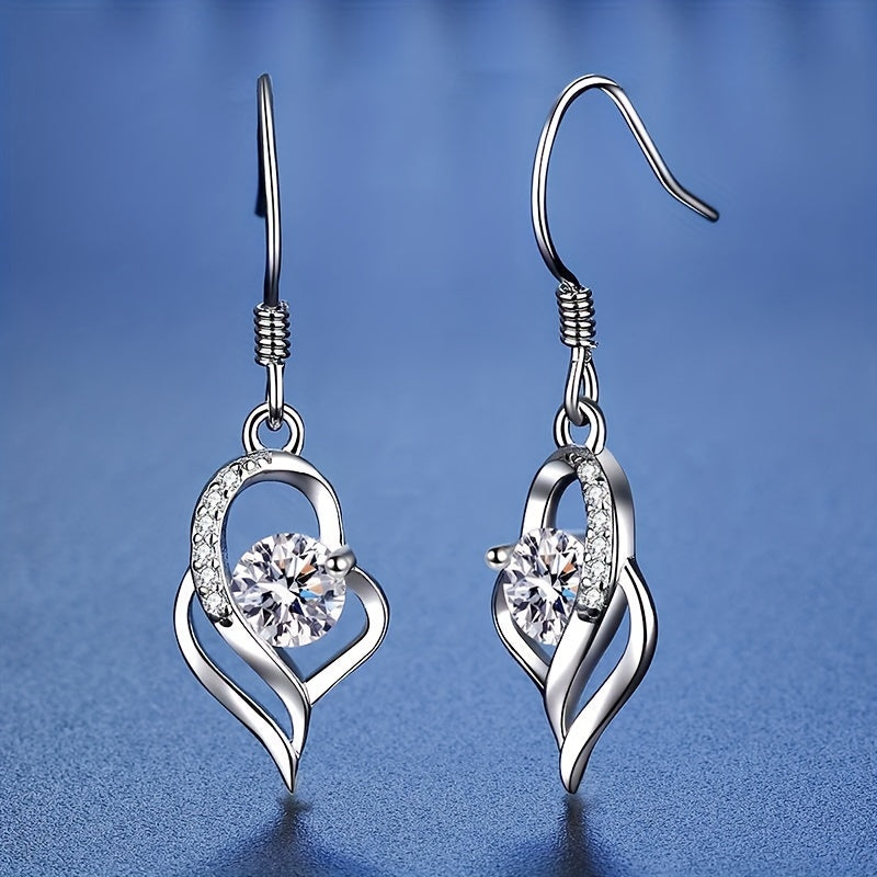 LOUT Sparkling Moissanite Design Elegant Dangle Earrings
